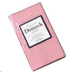 new Charter Club CHERRY BLOSSOM PINK 550 TC 100% Cotton STANDARD Pillowcases